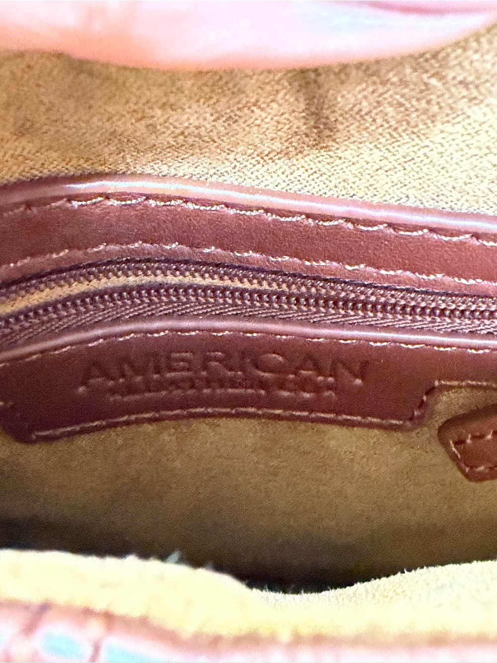 American Leather Co. Minimalist Kansas Leather Crossbody Bag Brandy Brown - Picture 3 of 13